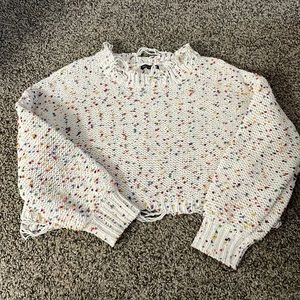 Fashion Nova Distressed Crop Sweater